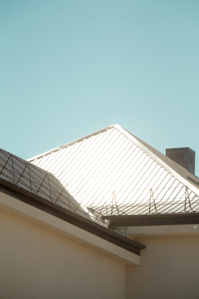 Metal Shining in Sunlight Roof